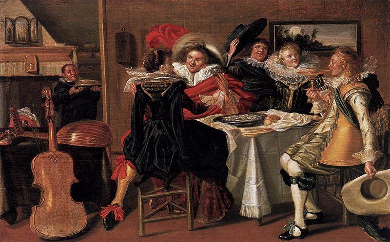 Dirck Hals Merry Company at Table France oil painting art